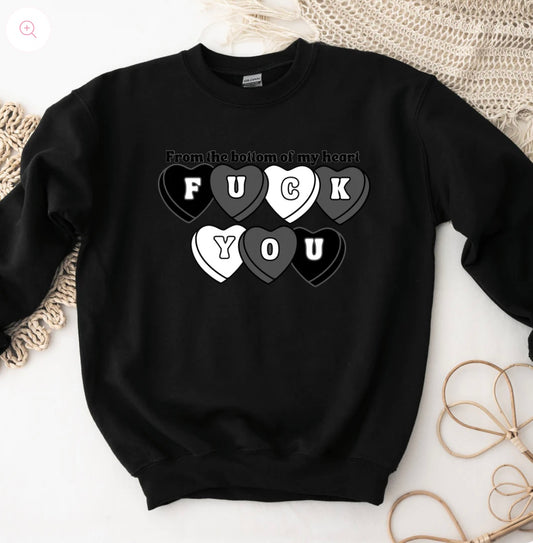From the bottom of my heart - black heart design